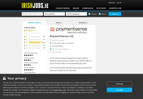 
                            3. PaymentSense Ltd Jobs and Reviews on Irishjobs.ie