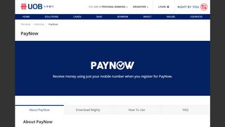 
                            12. PayNow and MyKey | UOB Singapore