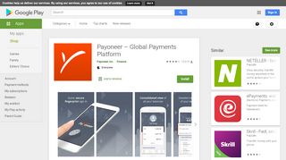 
                            5. Payoneer - Plataforma Global de Pagamentos – Apps no Google Play