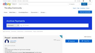 
                            2. Paypal - access denied - The eBay Community