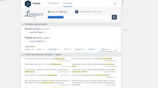 
                            9. paypal account - Tradução em português – Linguee