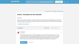 
                            5. PayPal - Bestätigen Sie Ihre Identität (Datenschutz) - Gutefrage