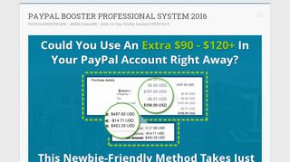 
                            6. PAYPAL BOOSTER - 3 STEP FORMULA MAKING $250 DAILY
