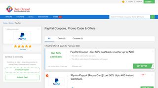 
                            13. PayPal Coupons, Promo code, Offers & Deals - UPTO 50% OFF ...