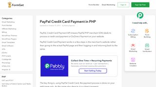 
                            9. PayPal Credit Card Payment in PHP | FormGet