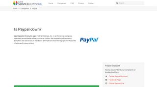 
                            10. Paypal down? Current status and problems - Is The Service Down ...