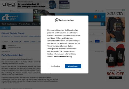 
                            6. PayPal funktioniert doch | Forum - heise online