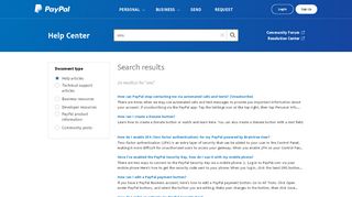 
                            2. PayPal Help Center Search Results