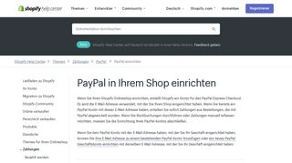 
                            13. PayPal in Ihrem Shop einrichten · Shopify Help Center