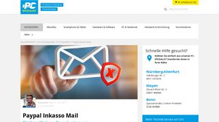 
                            8. Paypal Inkasso Mail: Phishing Mail von Paypal unterwegs