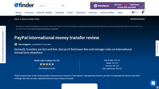 
                            12. PayPal international money transfers review February 2019 | finder ...