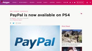 
                            12. PayPal is now available on PS4 - Polygon