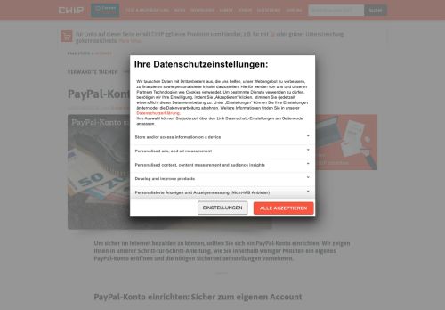 
                            7. PayPal-Konto sicher einrichten - so geht's - CHIP