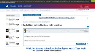 
                            11. PayPal lässt sich im PlayStore nicht einrichten | AndroidPIT Forum