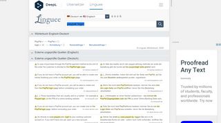 
                            9. paypal login - Deutsch-Übersetzung – Linguee Wörterbuch