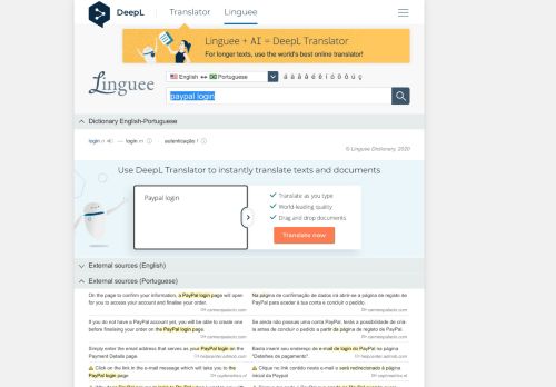 
                            11. paypal login - Portuguese translation – Linguee