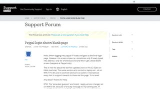 
                            2. Paypal login shows blank page | Firefox Support Forum | Mozilla Support