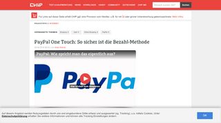 
                            9. PayPal One Touch: So sicher ist die Bezahl-Methode - CHIP