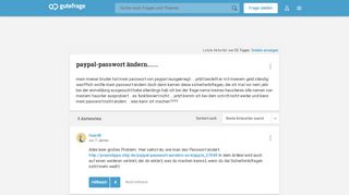 
                            12. paypal-passwort ändern....... - Gutefrage