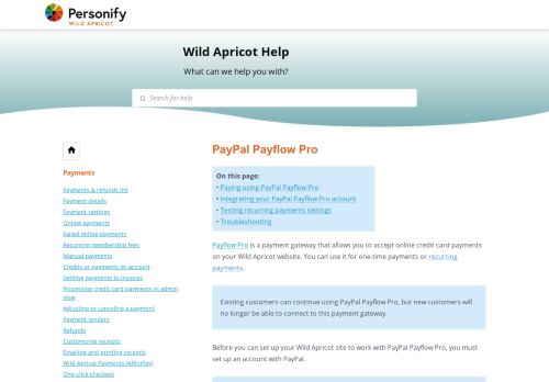 
                            9. PayPal Payflow Pro - Wild Apricot Help