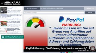
                            13. PayPal-Warnung: “Verifizierung Ihres Kontos notwendig” • mimikama