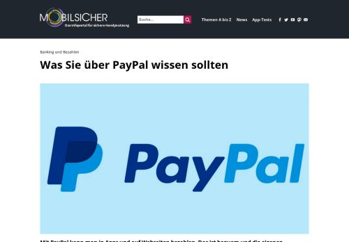 
                            9. PayPal - was Sie über den Bezahldienst wissen sollten - mobilsicher.de