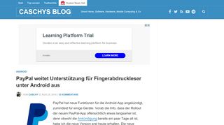 
                            10. PayPal weitet Unterstützung für Fingerabdruckleser unter Android aus