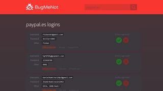 
                            2. paypal.es logins - BugMeNot