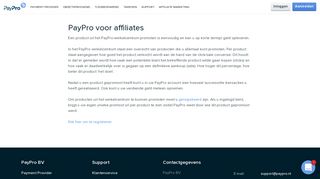 
                            4. PayPro - PayPro voor affiliates