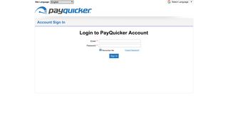 
                            2. PayQuicker - Sign In