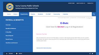 
                            8. Payroll & Benefits / E-Pay Stub - Surry County Public Schools