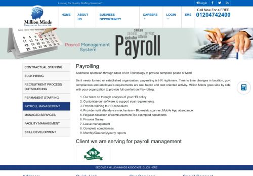 
                            5. Payroll Management Outsourcing Company in India - Million Minds