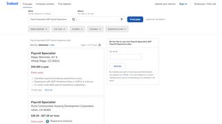 
                            11. Payroll Specialist ADP Payroll Experience Jobs, Employment | Indeed ...