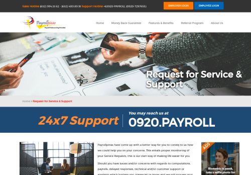 
                            10. PayrollPinas - Request for Service & Support