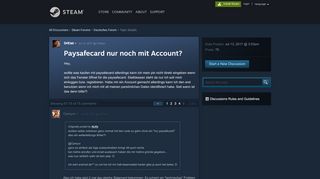 
                            1. Paysafecard nur noch mit Account? :: Deutsches Forum - Steam Community