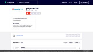 
                            7. paysafecard Reviews | Read Customer Service Reviews of www ...