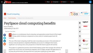 
                            4. PaySpace cloud computing benefits | ITWeb