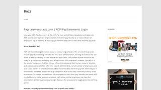 
                            10. Paystatements.adp.com | ADP iPayStatements Login - Buzz
