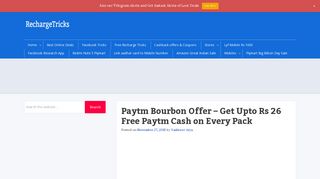 
                            9. Paytm Bourbon Biscuit - Get Rs 26 + Rs 20 Free Paytm Cash