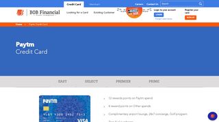 
                            7. Paytm Credit Card - BOB Financial