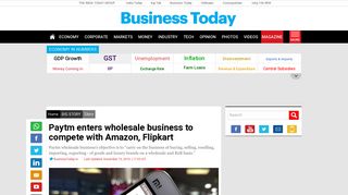 
                            10. Paytm enters wholesale business to compete with Amazon, Flipkart