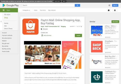 
                            9. Paytm Mall: Online Shopping App - Apps on Google Play