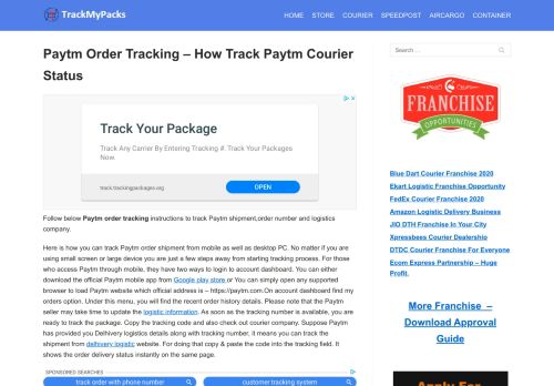 
                            4. Paytm Order Tracking - How Track Paytm Courier Status