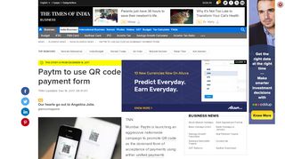 
                            13. Paytm to use QR code as dominant payment form - Times of India