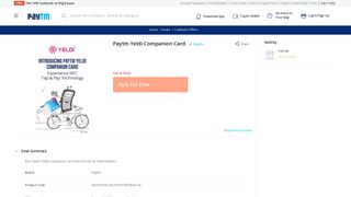 
                            3. Paytm Yeldi Companion Card Online |Paytm - Paytm.com