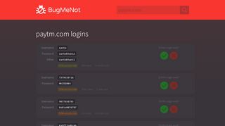 
                            12. paytm.com passwords - BugMeNot