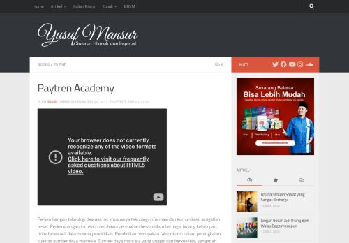 
                            5. Paytren Academy – Yusuf Mansur