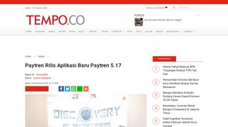 
                            13. Paytren Rilis Aplikasi Baru Paytren 5.17 - Bisnis Tempo.co