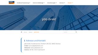 
                            10. pbb direkt: Adresse & Banken-Portrait (Details) - FinanceScout24