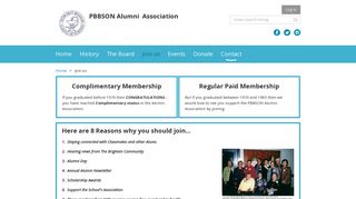 
                            8. PBBSON Alumni Association - Join us